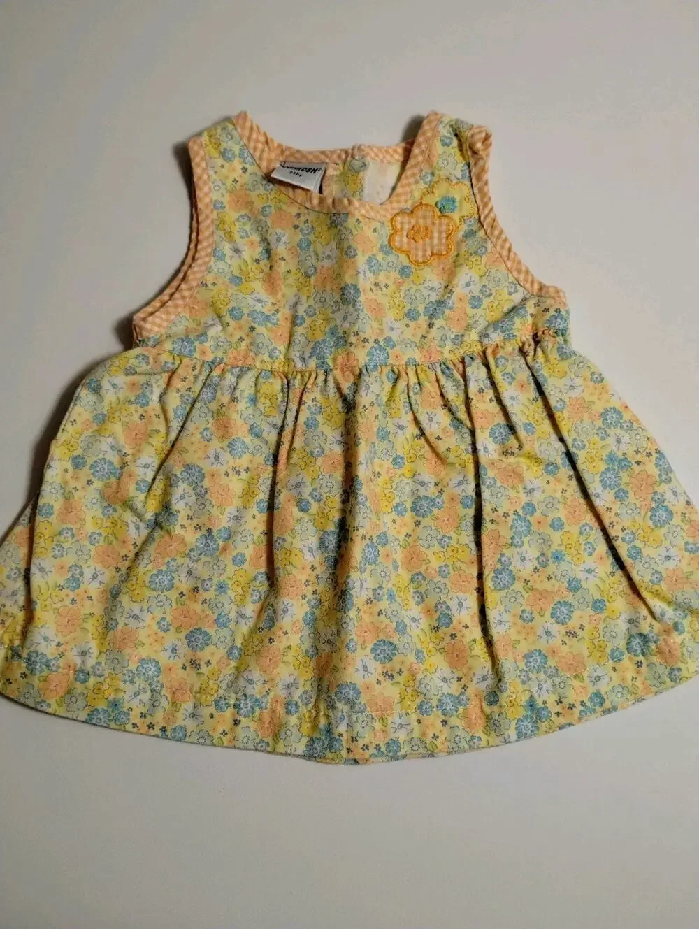 Vintage Oshkosh B'Gosh Infant Girls Size 3-6 Months - Yellow with Orange Plaid